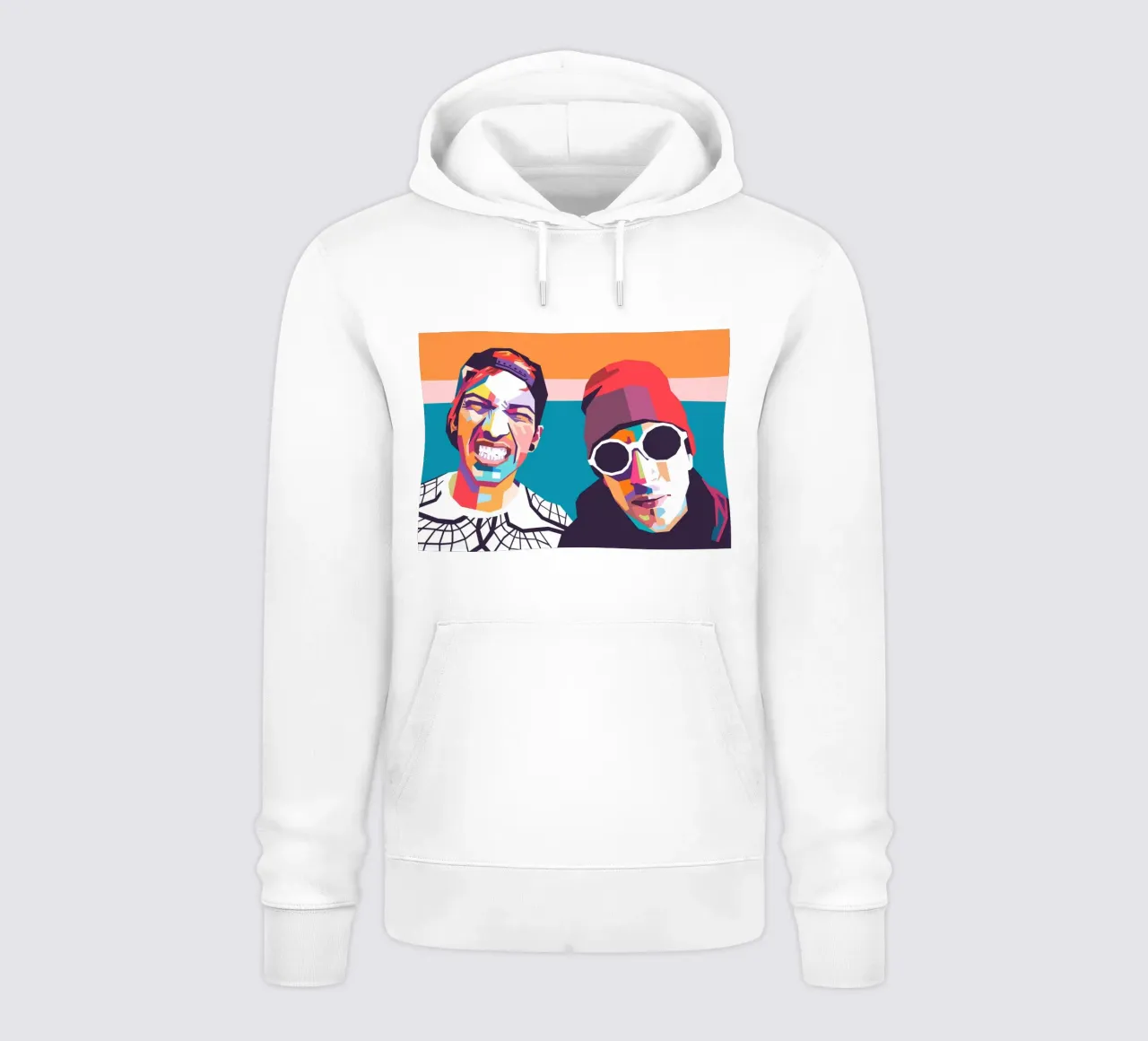Pop art della band Twenty One Pilots felpa con cappuccio da Hantamrata