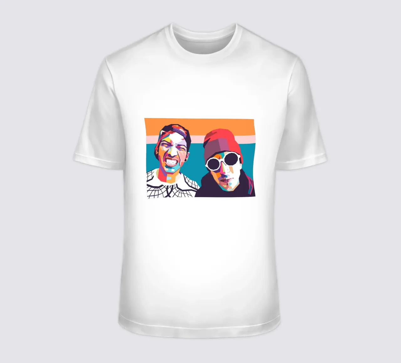 Pop art della band Twenty One Pilots t-shirt da Hantamrata