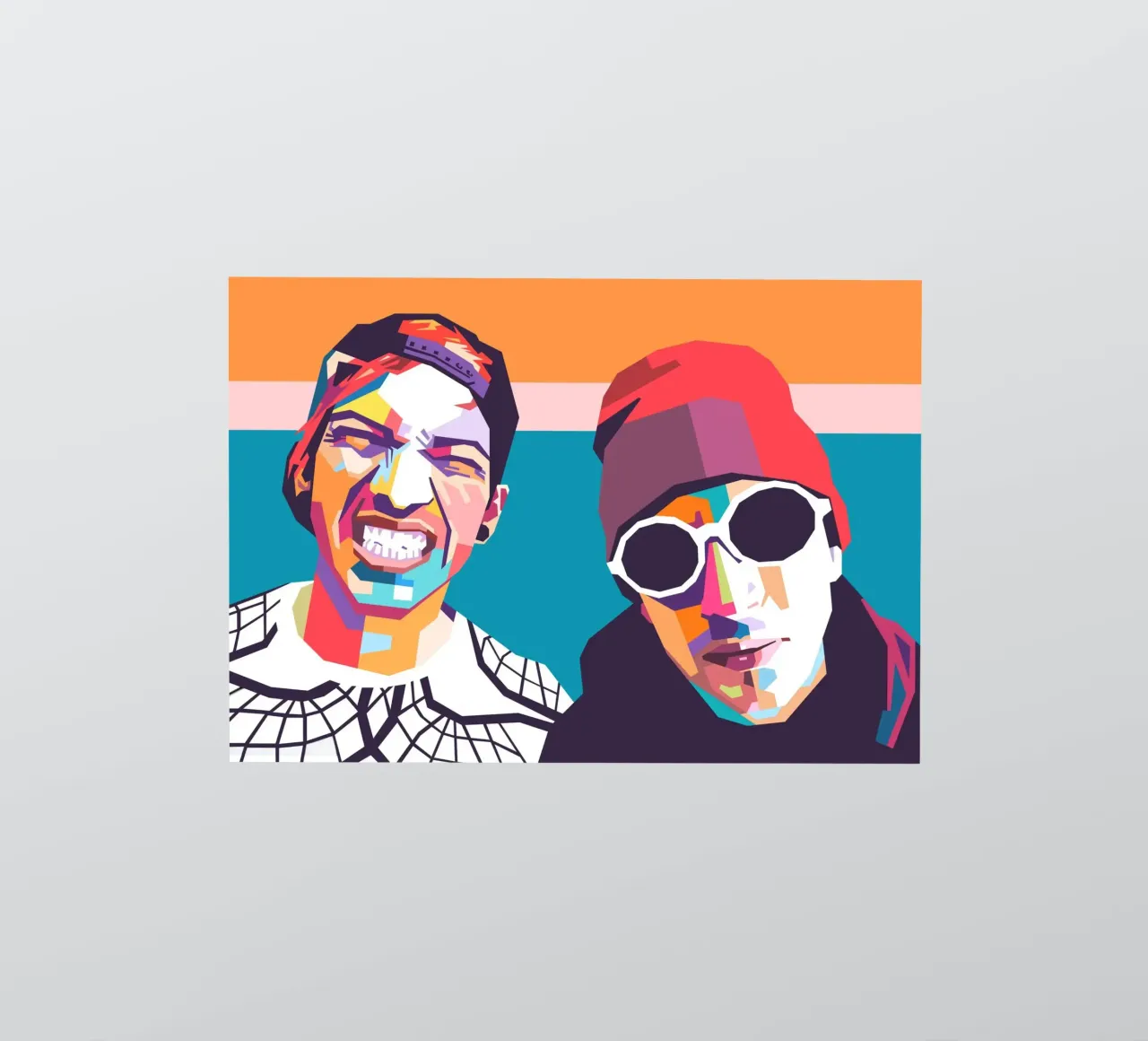 Twenty One Pilots groupe pop art autocollant de Hantamrata