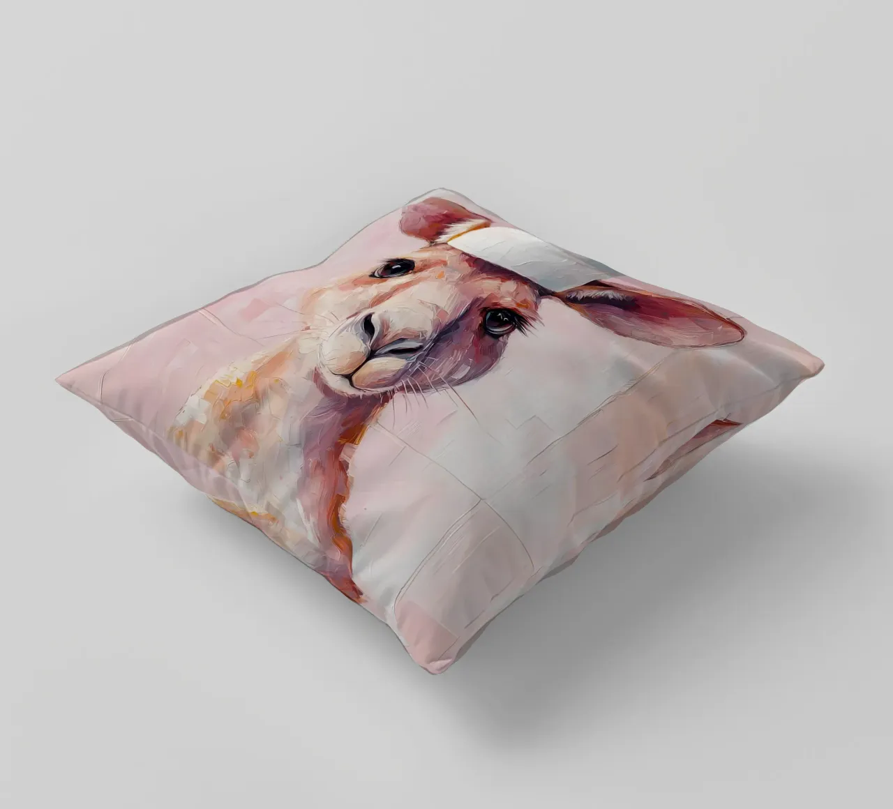 Känguru mit Toilettenpapierhut Kissen von Adrian Patel