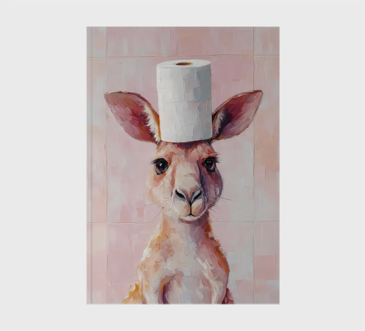Kangaroo with Toilet Paper Hat notebook by Adrian Patel