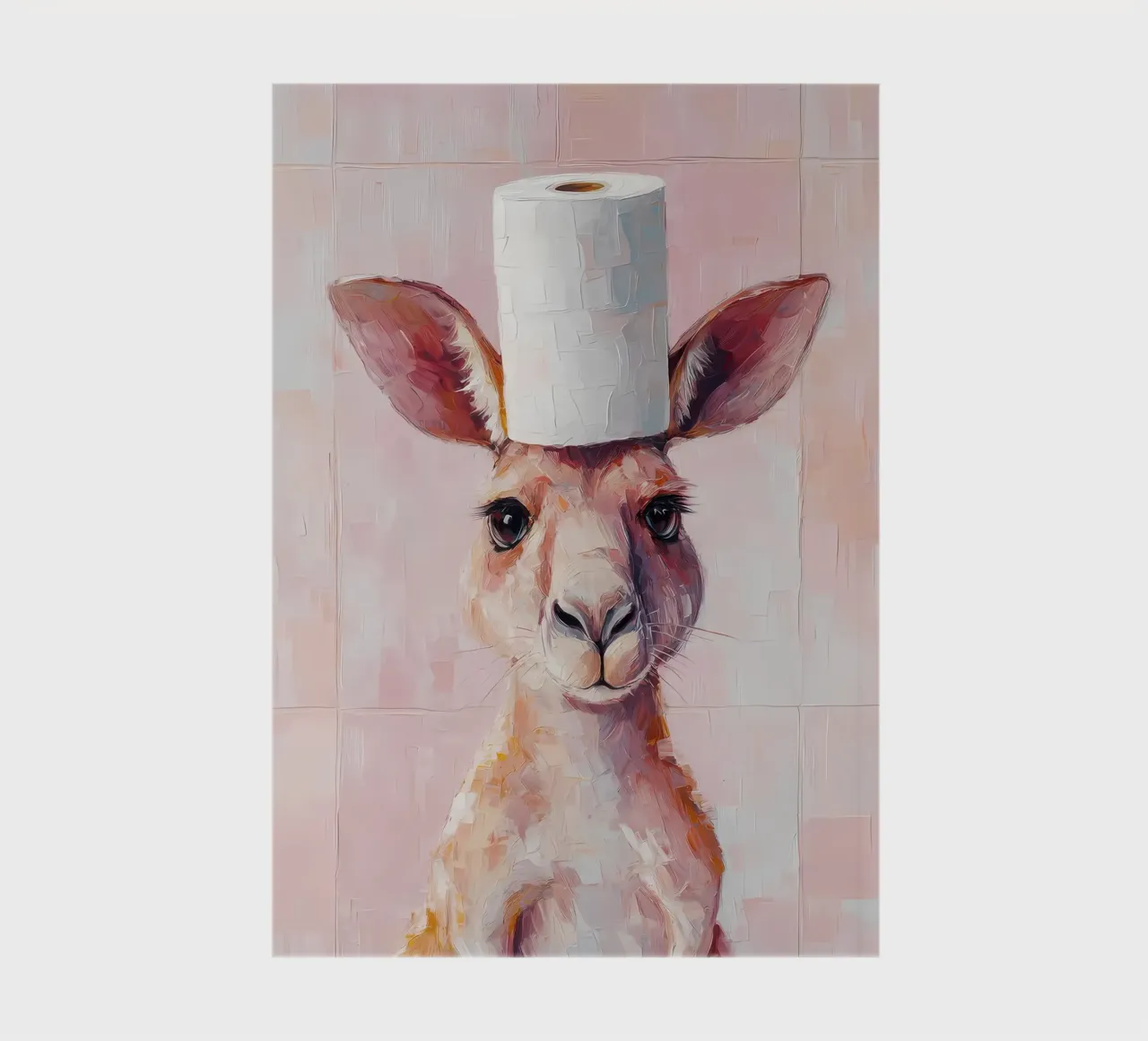 Kangaroo with Toilet Paper Hat notebook by Adrian Patel