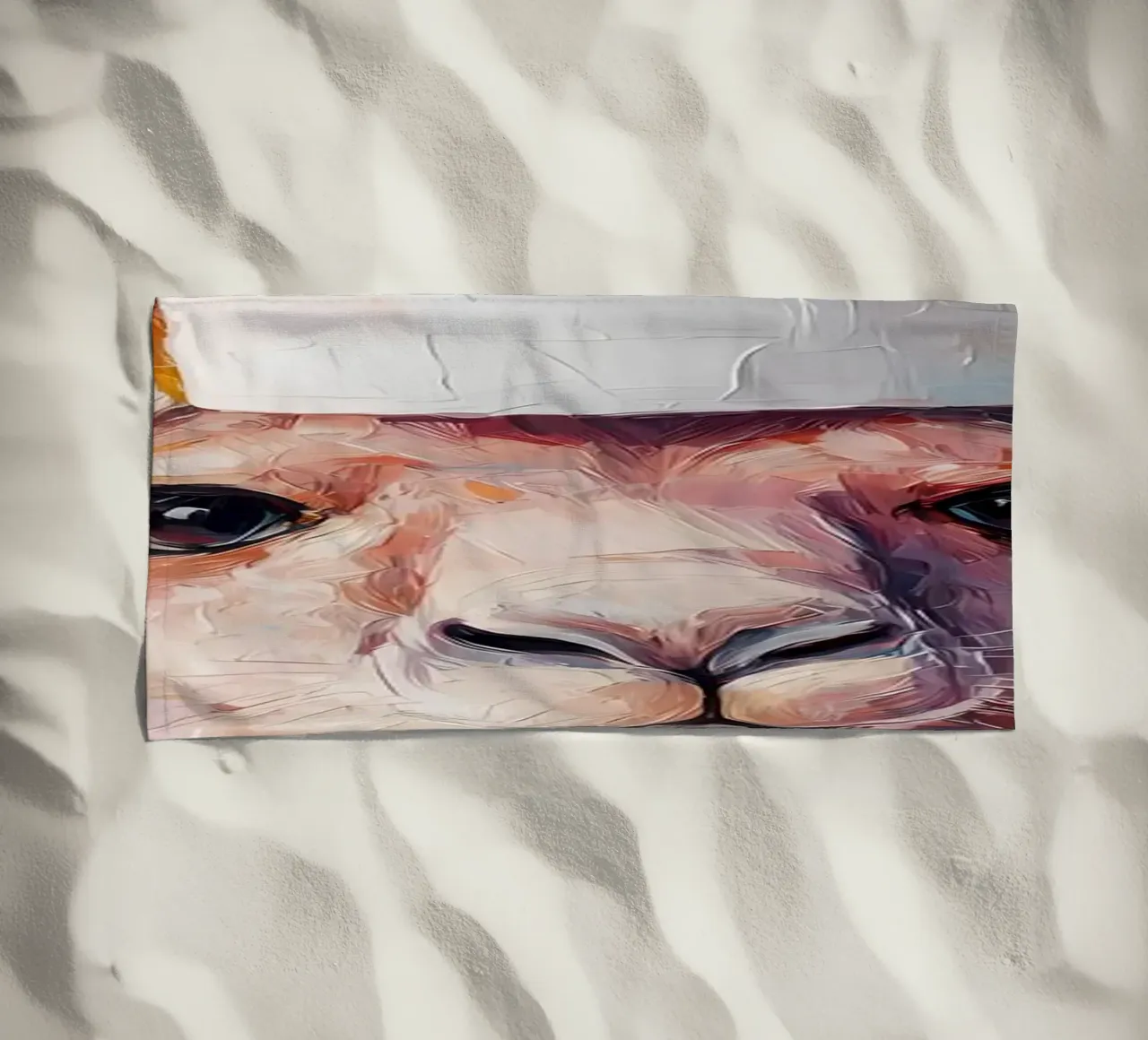 Kangaroo with Toilet Paper Hat beach towel by Adrian Patel