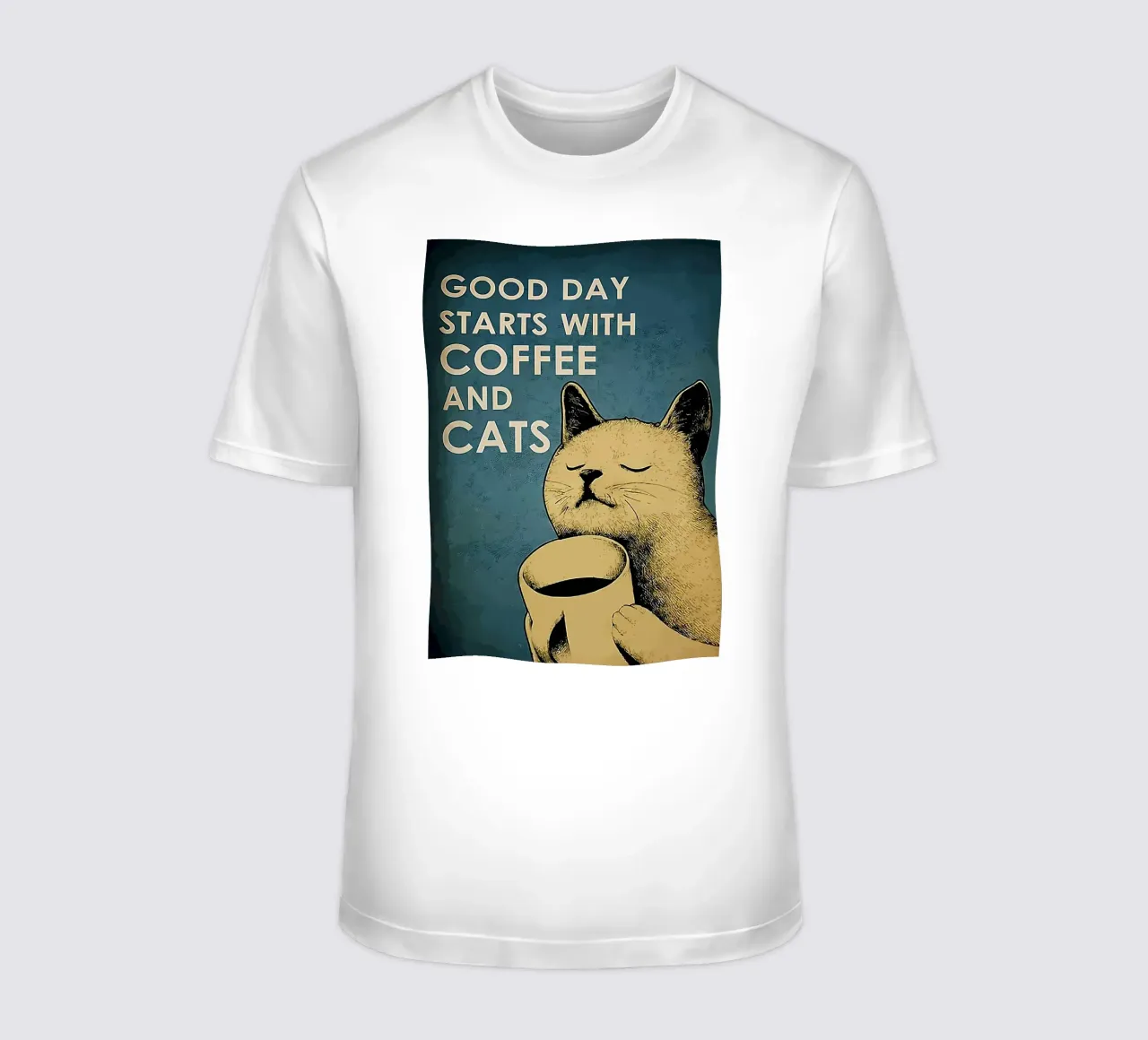 Caffè e gatti t-shirt da Bartosz Powalka