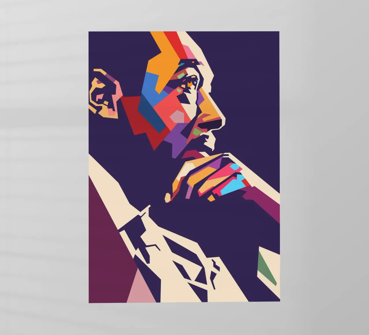Ritratto pop art di Duke Ellington pellicola backlit da Hantamrata