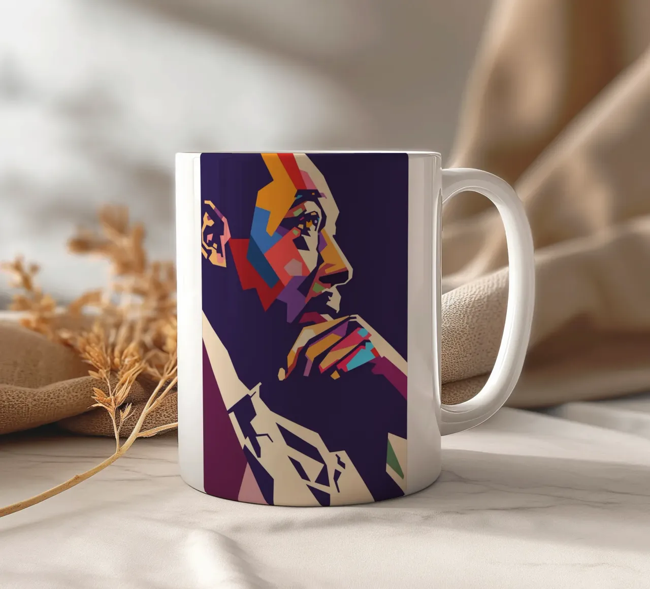 Ritratto pop art di Duke Ellington tazza in ceramica da Hantamrata