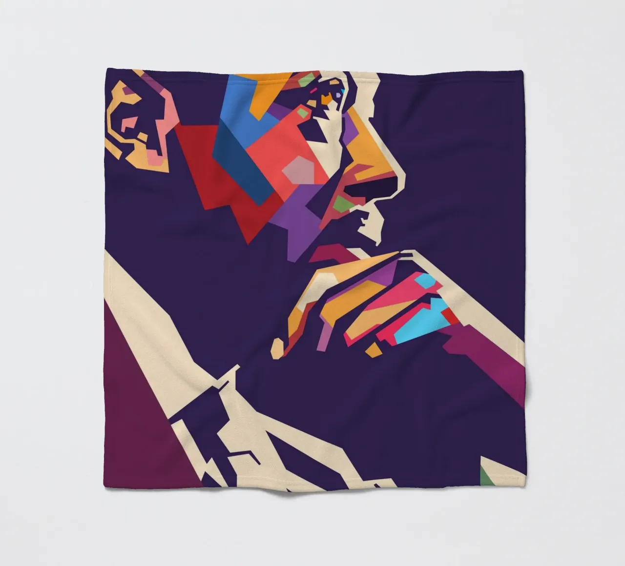 Ritratto pop art di Duke Ellington coperta in pile da Hantamrata