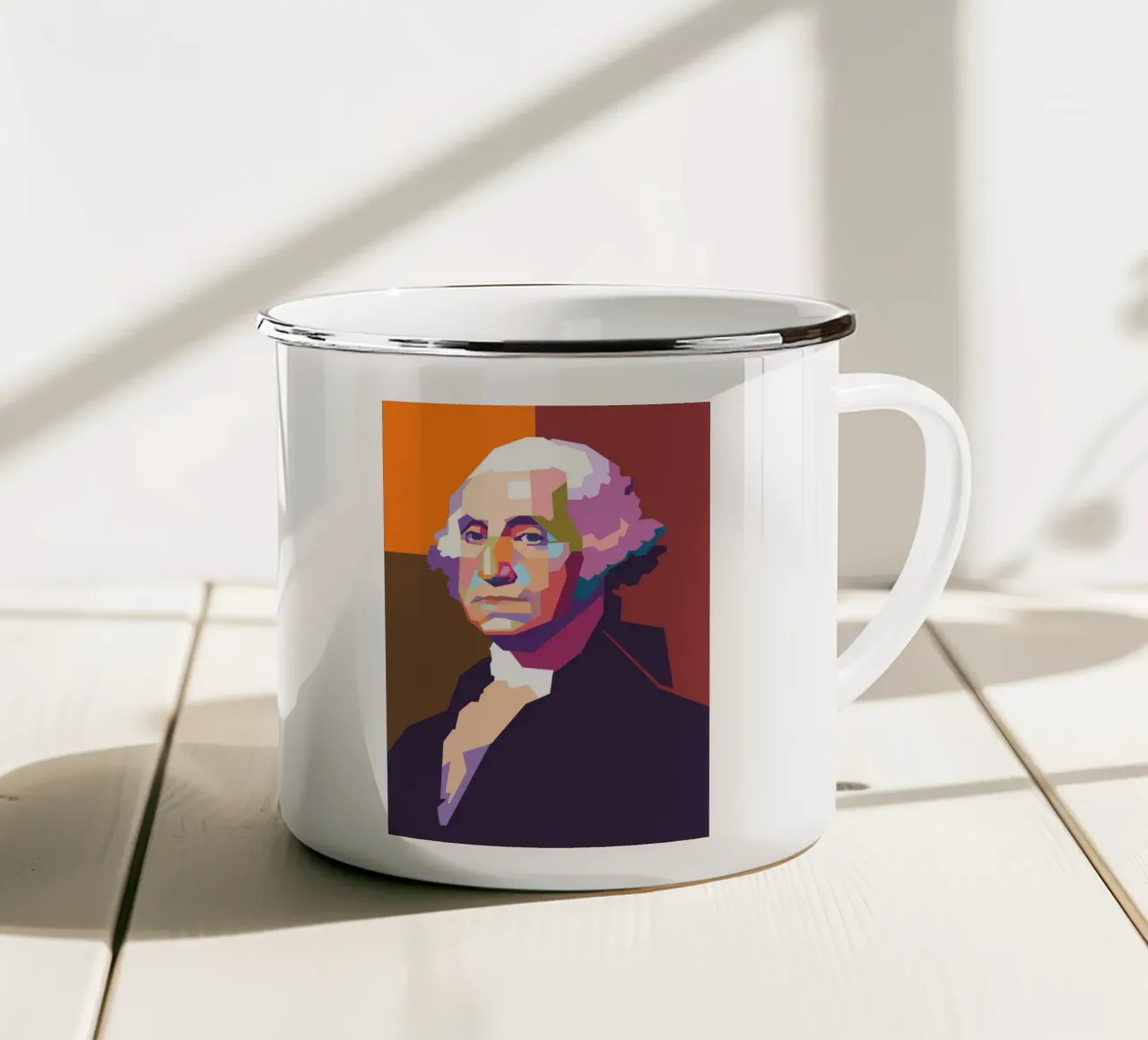 George Washington art tazza in smalto da Hantamrata