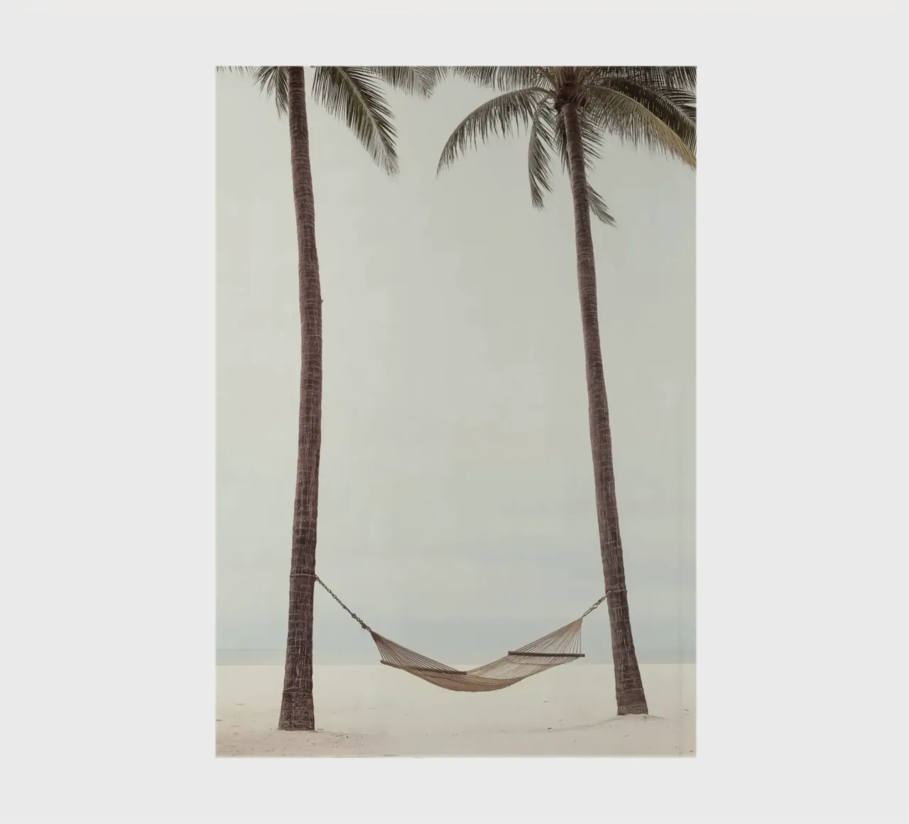 Hammock Between Palm Trees Beach Art notebook by Indigo Tides Art