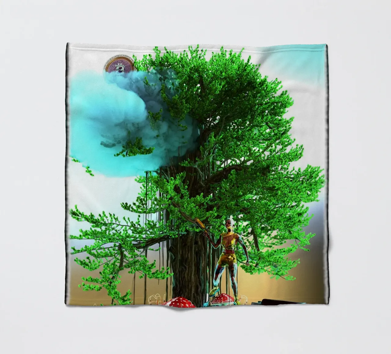 Asso di Denari - Arcano minore dei Tarocchi dei Parchi Witcher coperta in pile da the-witcher