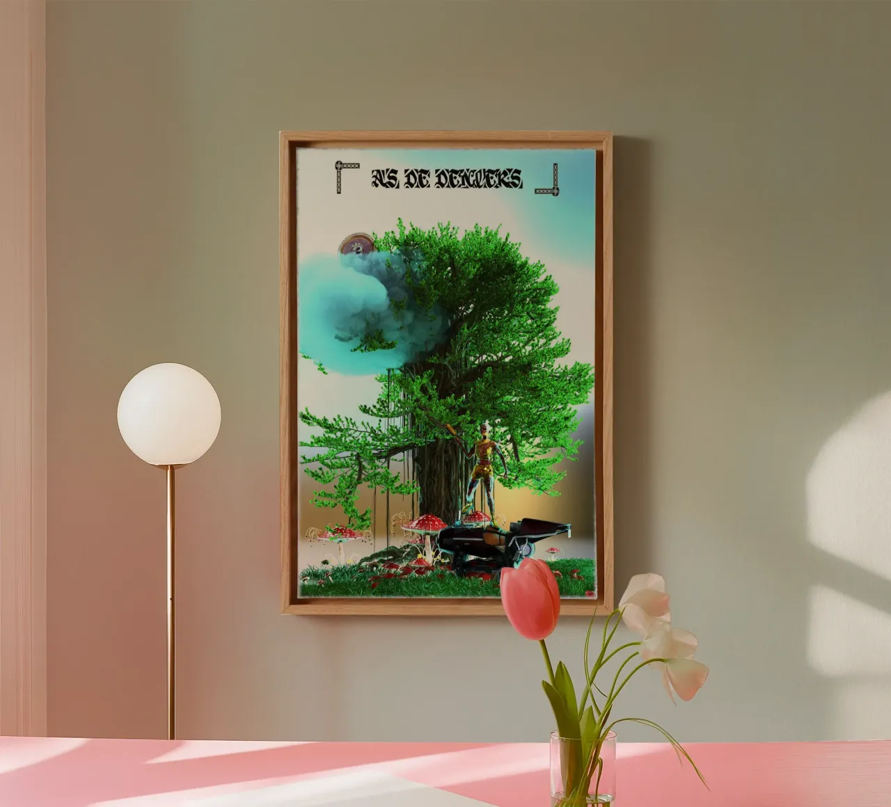 Ace of Coins - Minor Arcanum of the Witcher Parks Tarot canvas with Floater frame by the-witcher