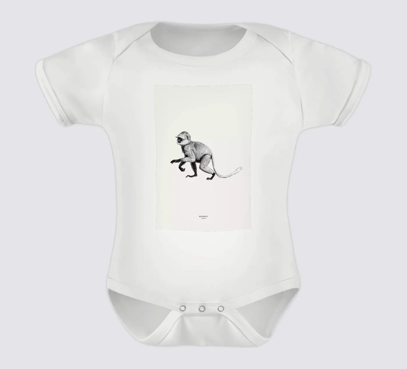 Monkey Kurzarm Babybody von Flora & Fauna