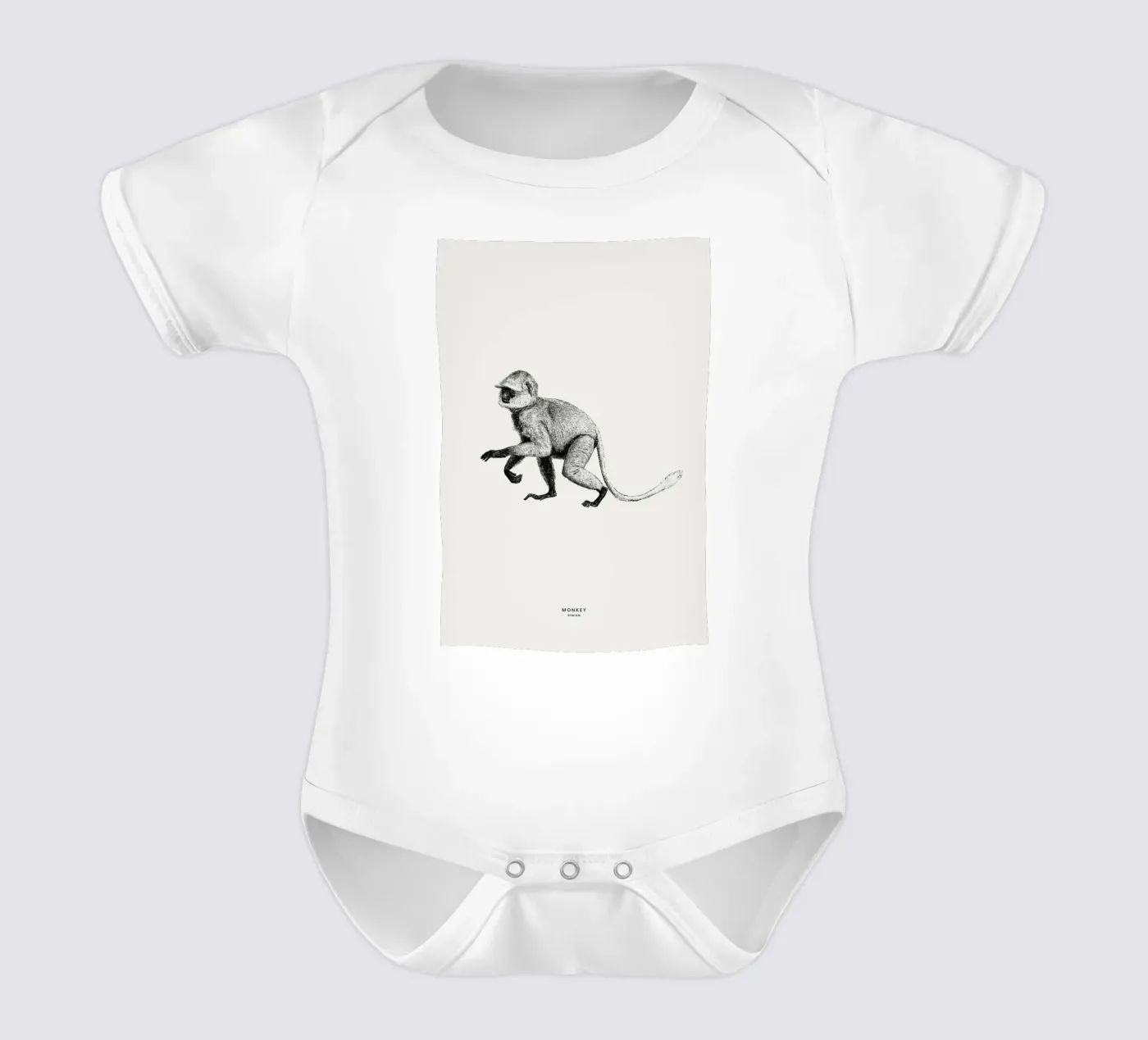 Monkey Kurzarm Babybody von Flora & Fauna