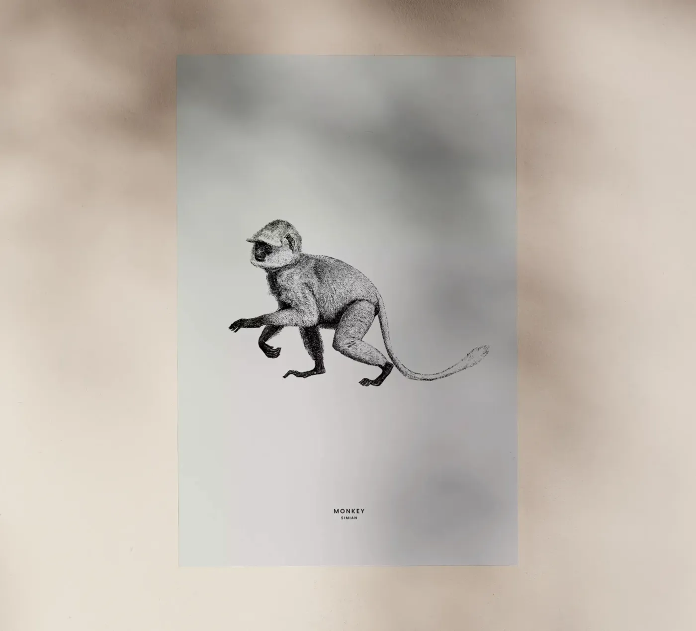 Monkey backlit folie van Flora & Fauna