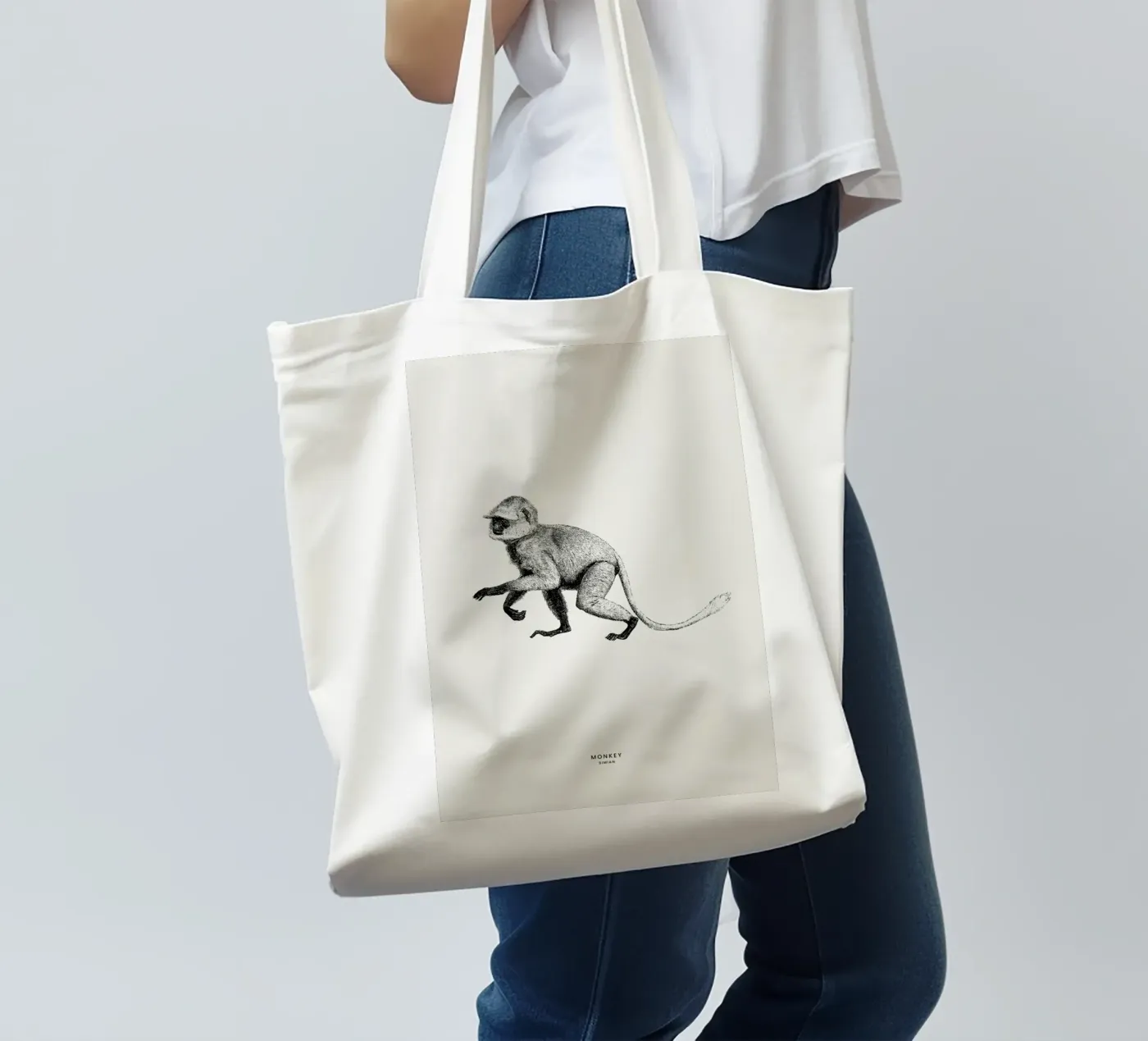 Monkey tote bag by Flora & Fauna