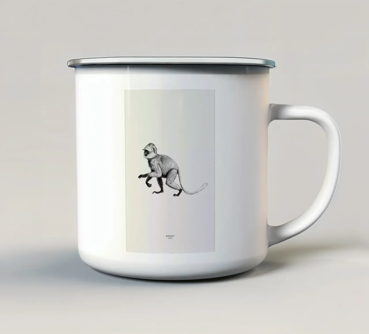 Monkey tazza in smalto da Flora & Fauna