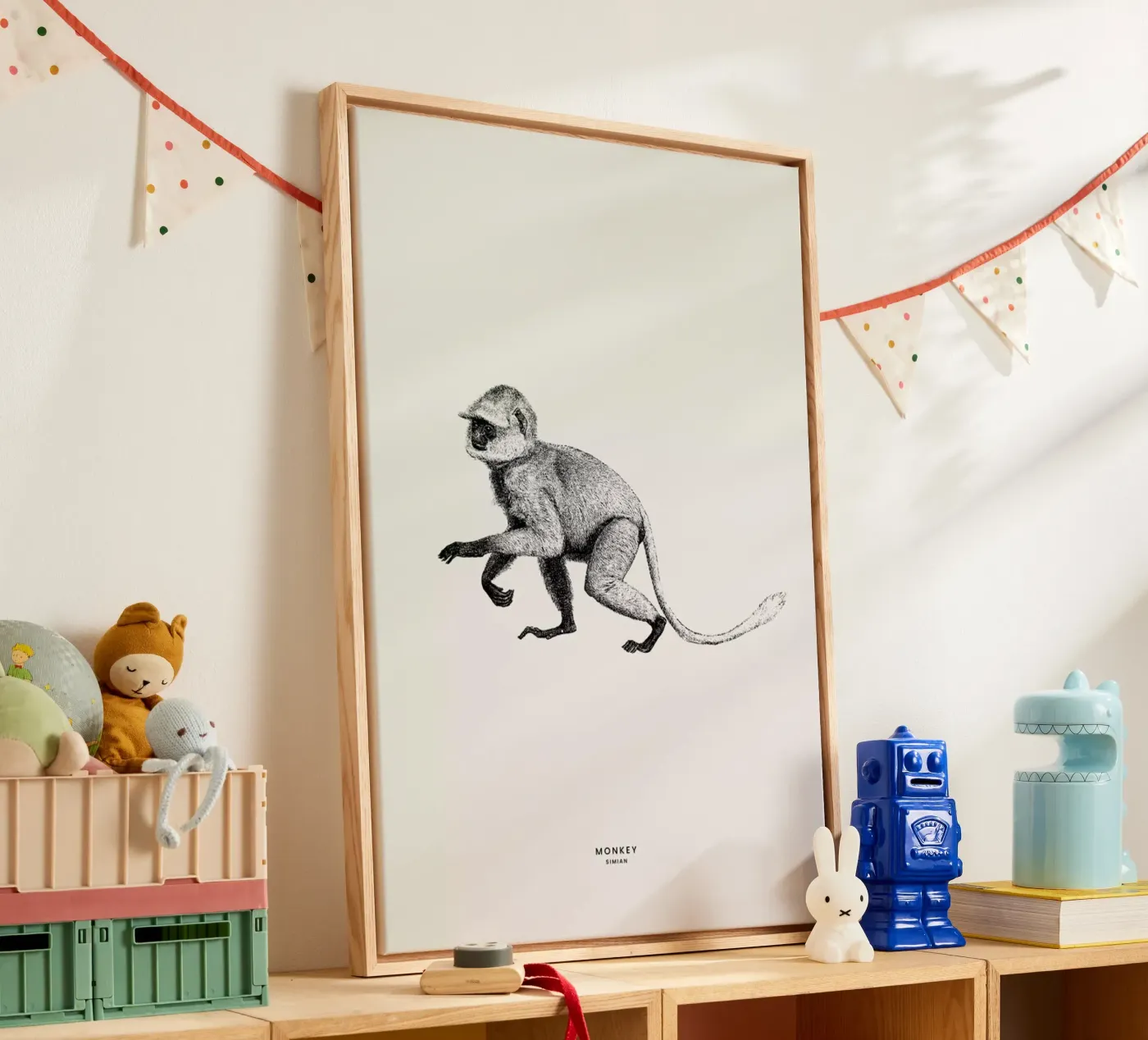 Monkey Leinwand von Flora & Fauna