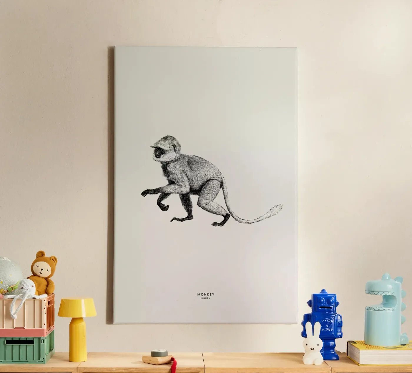 Monkey Leinwand von Flora & Fauna