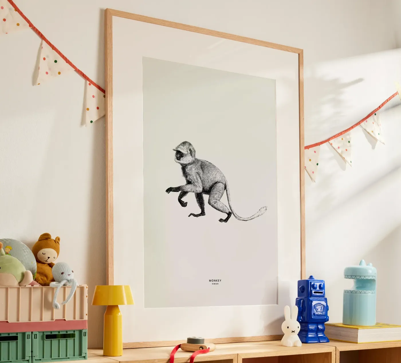 Monkey Poster von Flora & Fauna