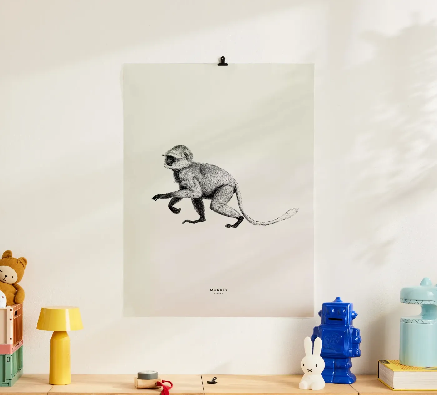 Monkey Poster von Flora & Fauna