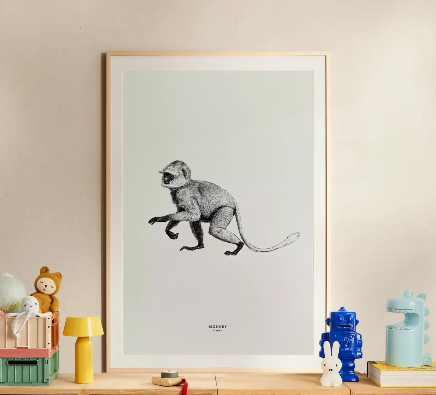 Monkey Poster von Flora & Fauna