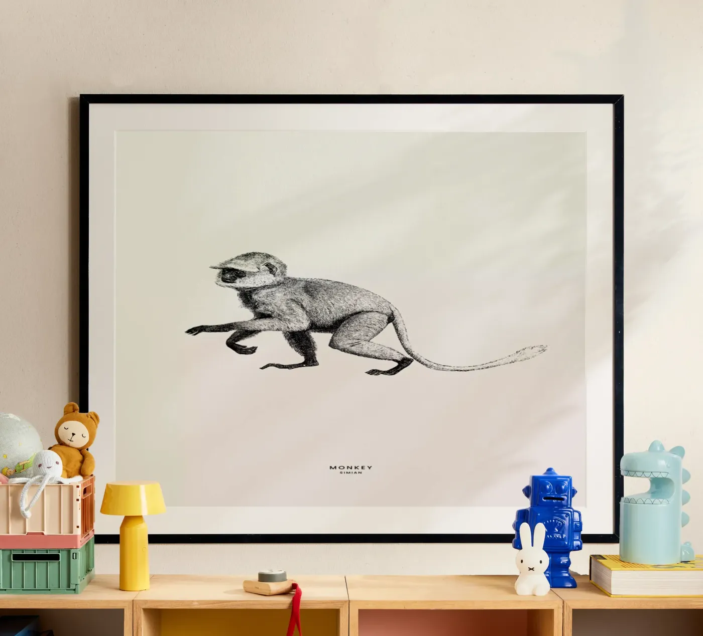 Monkey Poster von Flora & Fauna