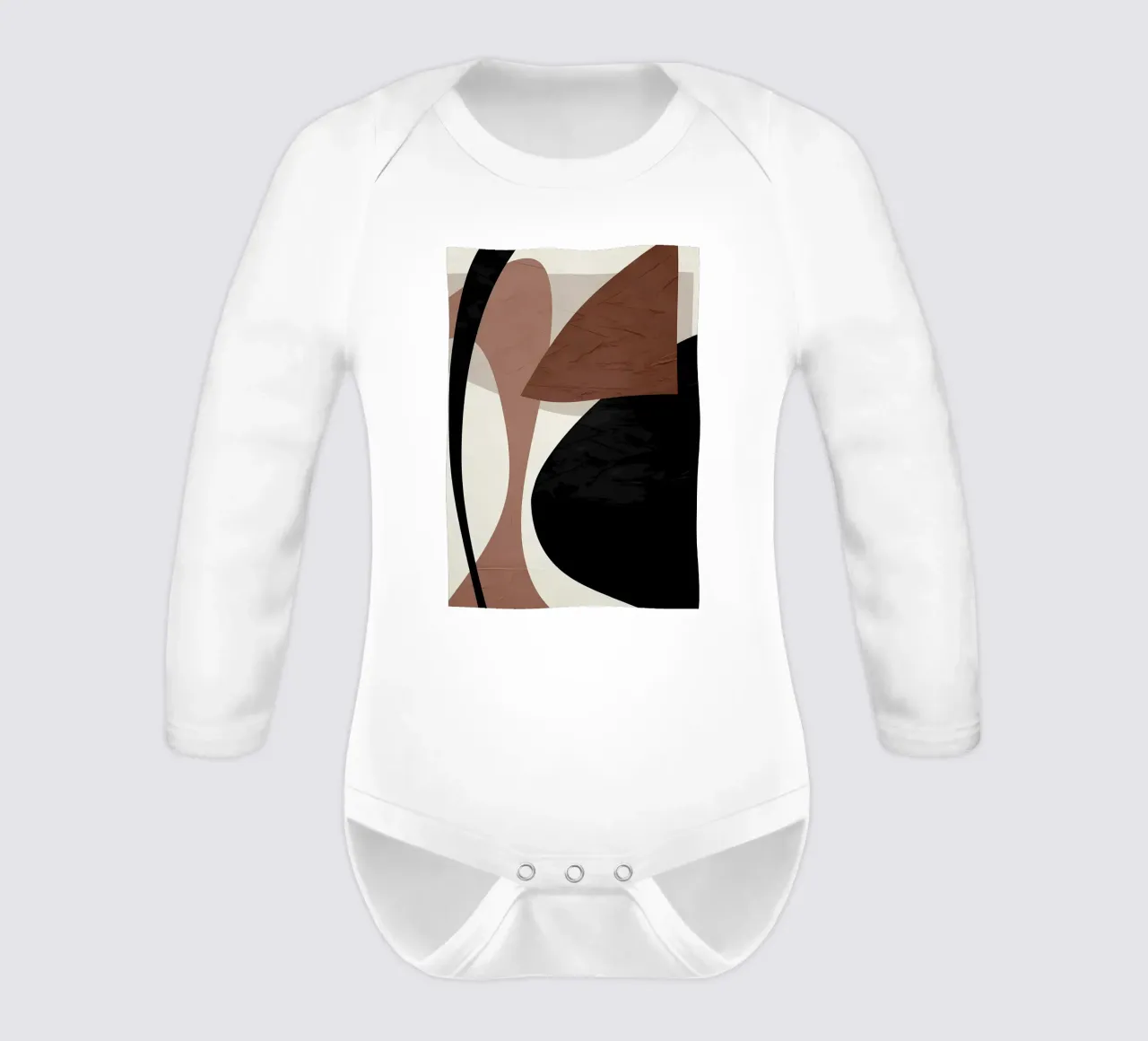 ORGANIC ABSTRACT 227E long-sleeve baby romper by Aiden Garcia