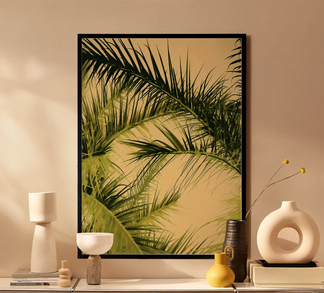 Fogliame tropicale 5 poster con telaio in legno da Matthew Katz