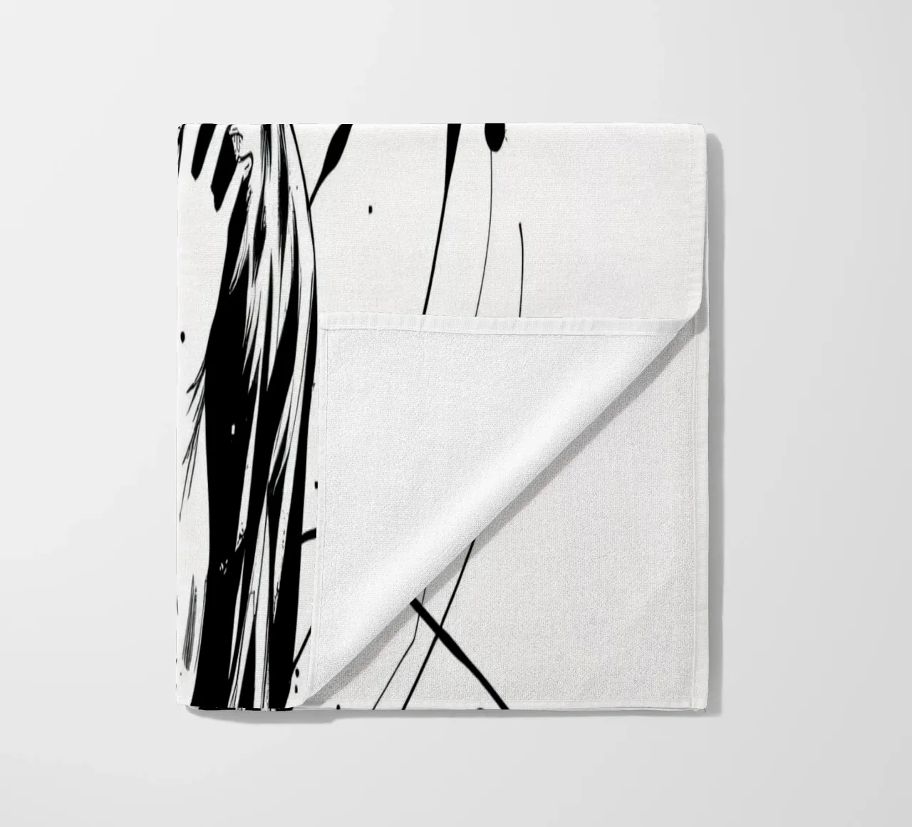 abbraccio appassionato tra una coppia intrecciata in linee fluide telo mare da DesignDoodle