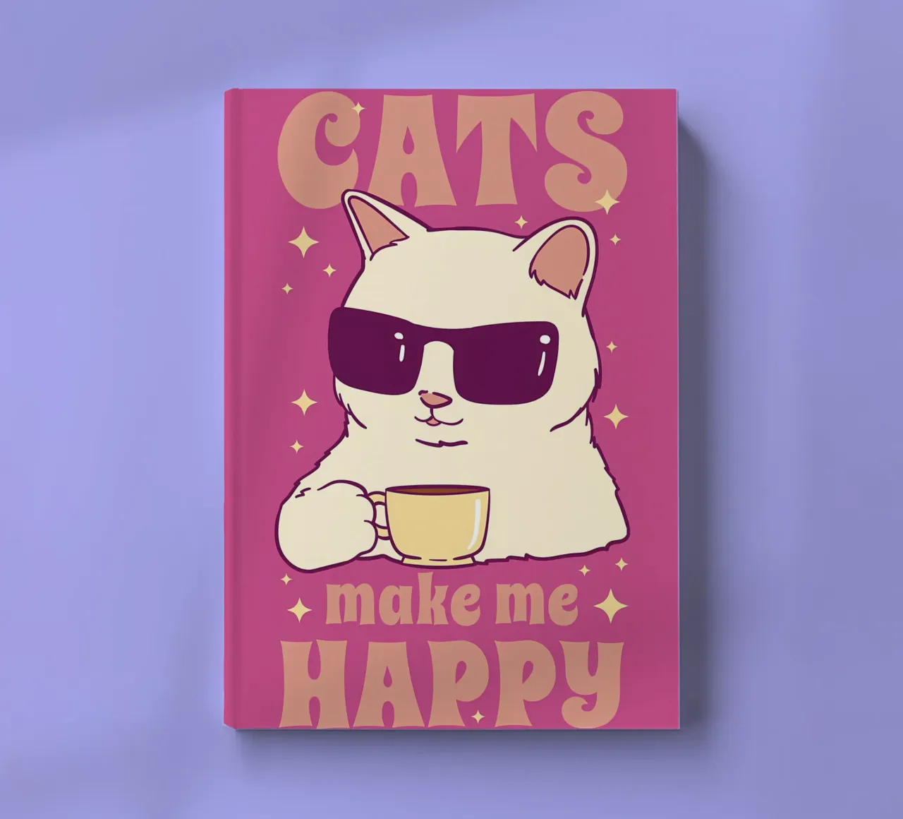 Cats Make Me Happy notebook by Bartosz Powalka