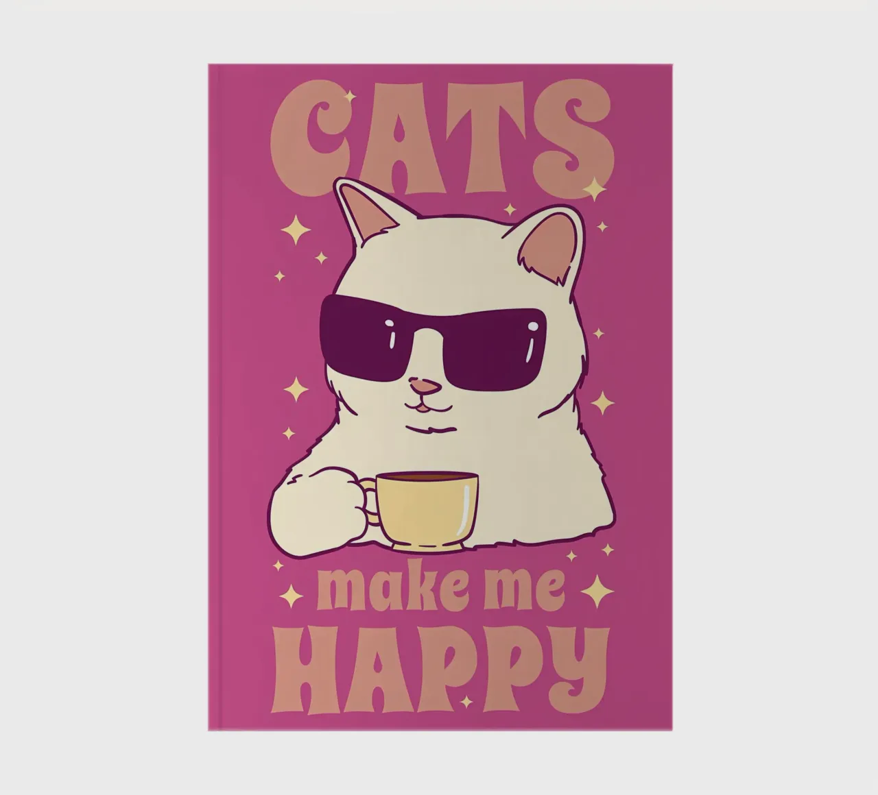 Cats Make Me Happy notebook by Bartosz Powalka