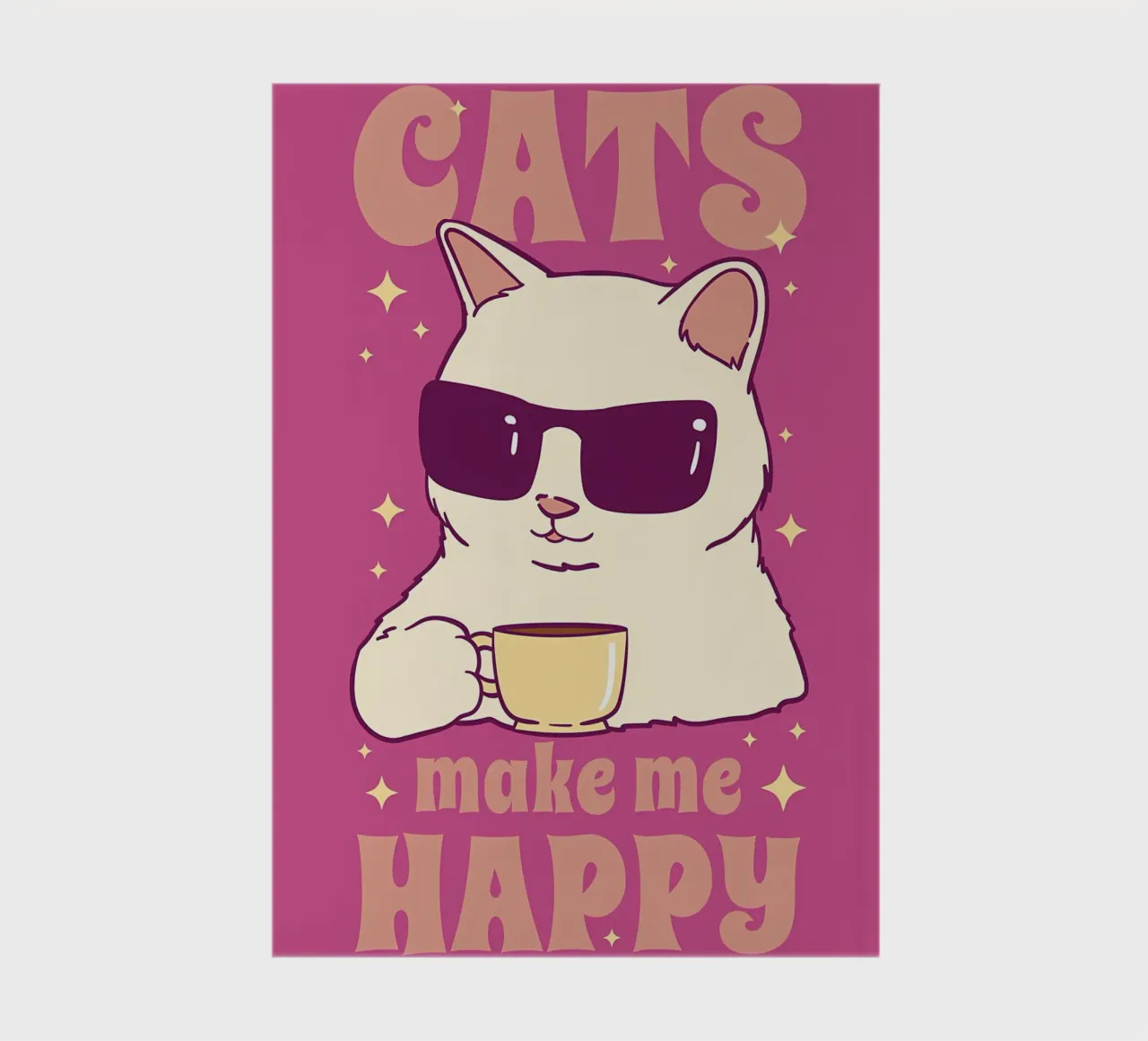 Cats Make Me Happy notebook by Bartosz Powalka