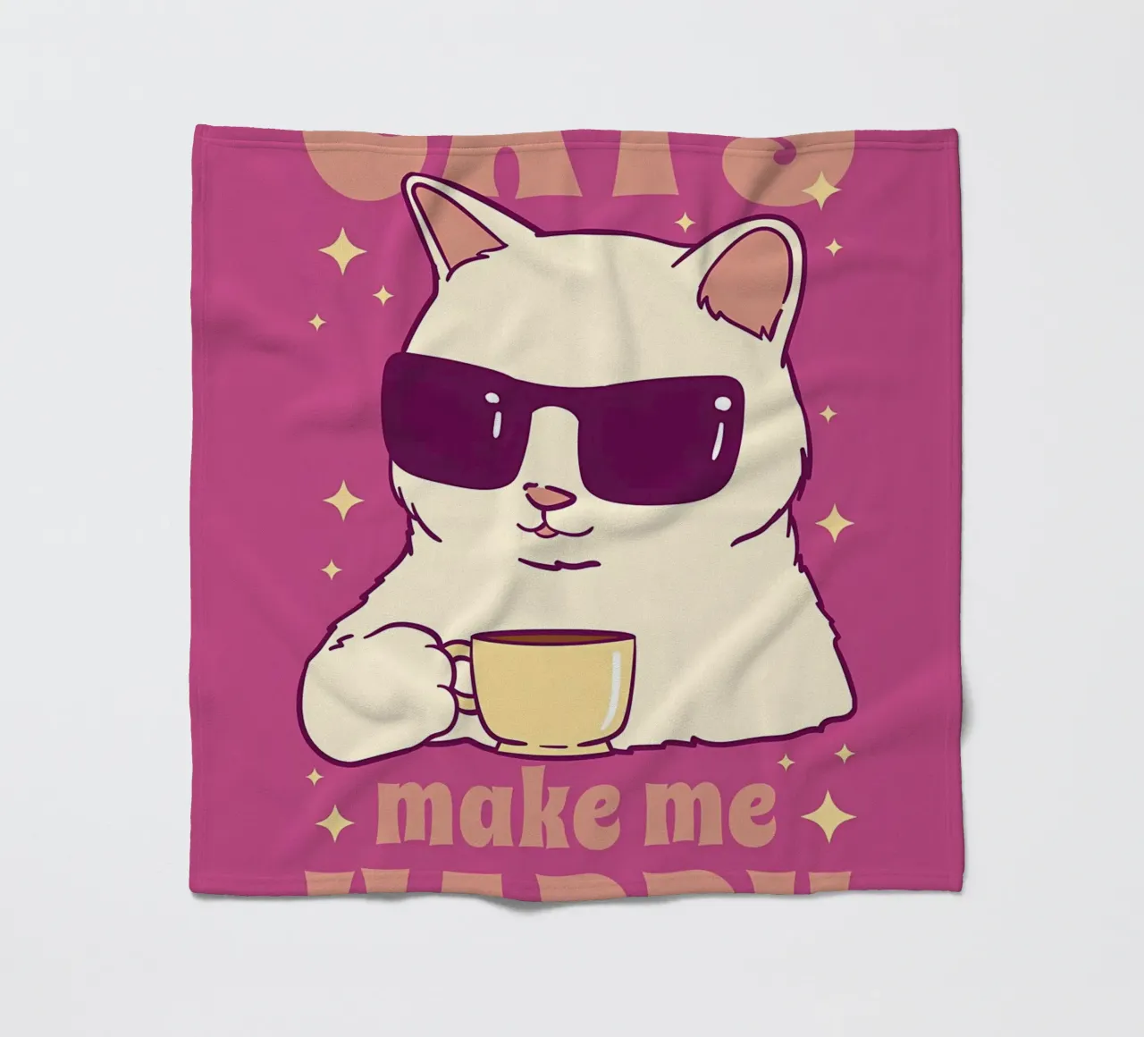 I gatti mi rendono felice coperta in pile da Bartosz Powalka