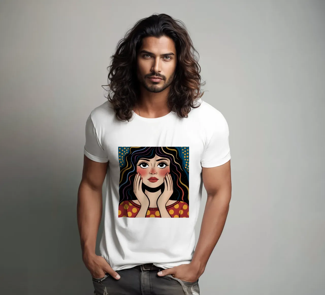 Riflesso vibrante dei capelli t-shirt da Lumina Vision