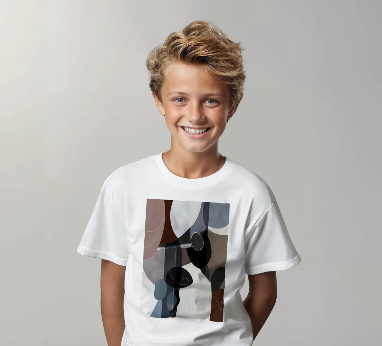 Modern abstract 89 kids t-shirt by Aiden Garcia