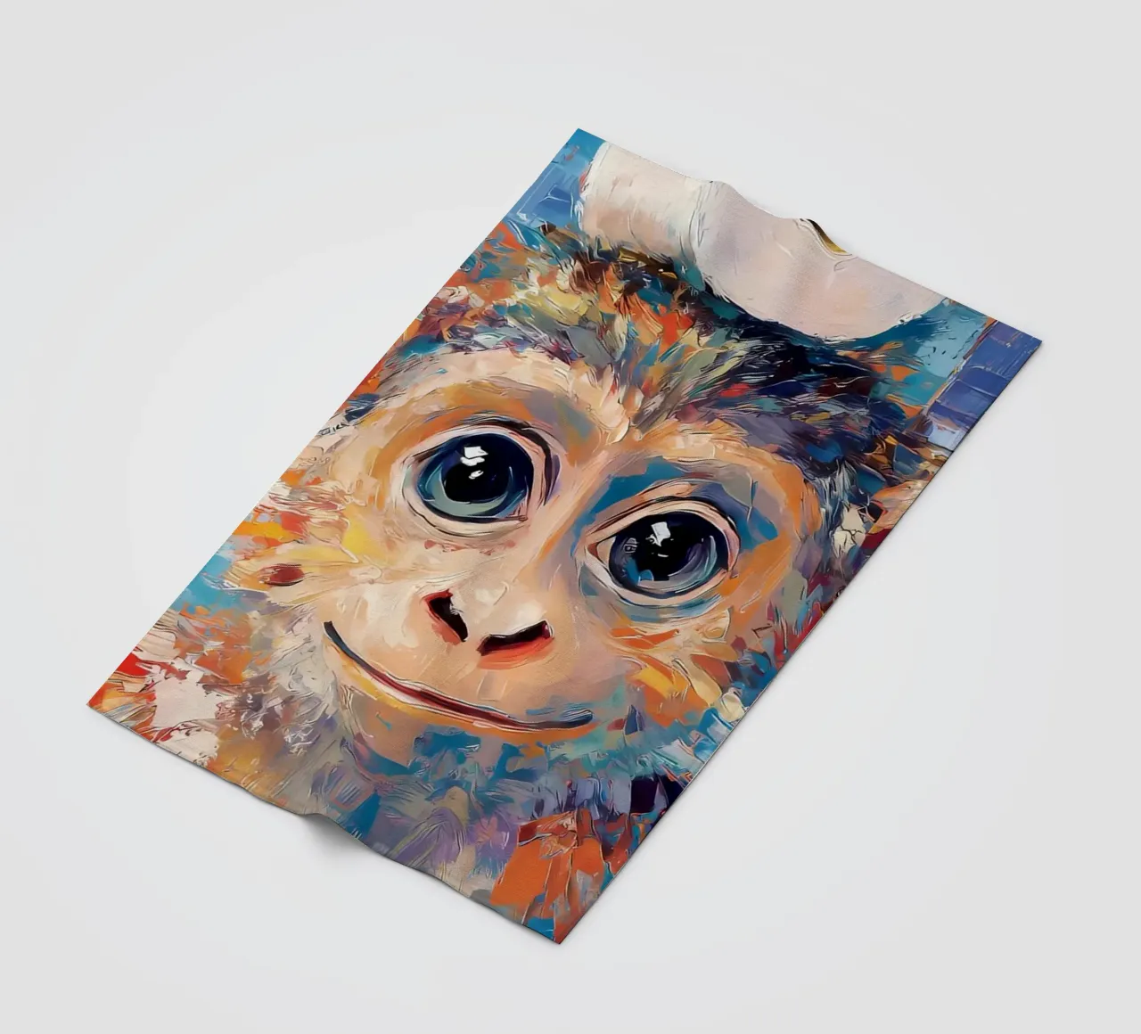 Scimmia con carta igienica coperta in pile da Adrian Patel