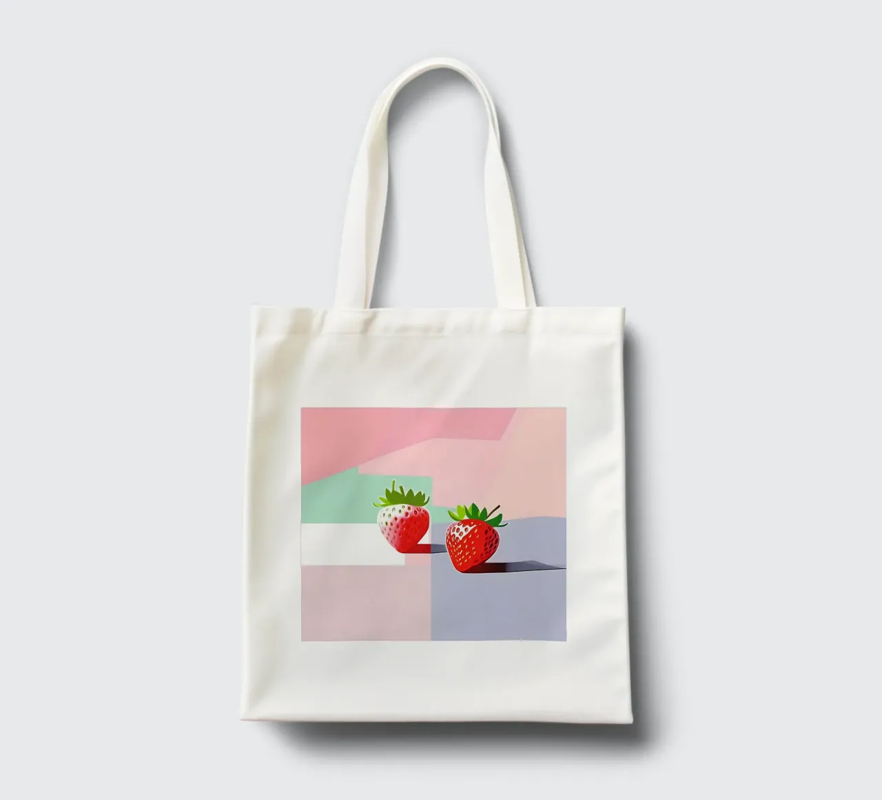 Fragole_stile_A_3 borsa in juta da Pink- und LoveArt by LK