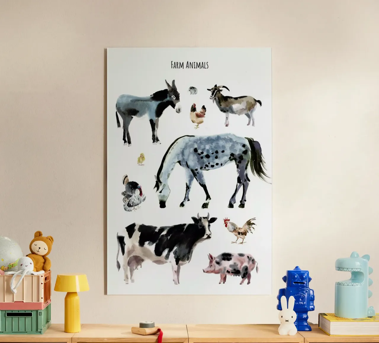 Farm Animals plexiglass da Little Flourishes