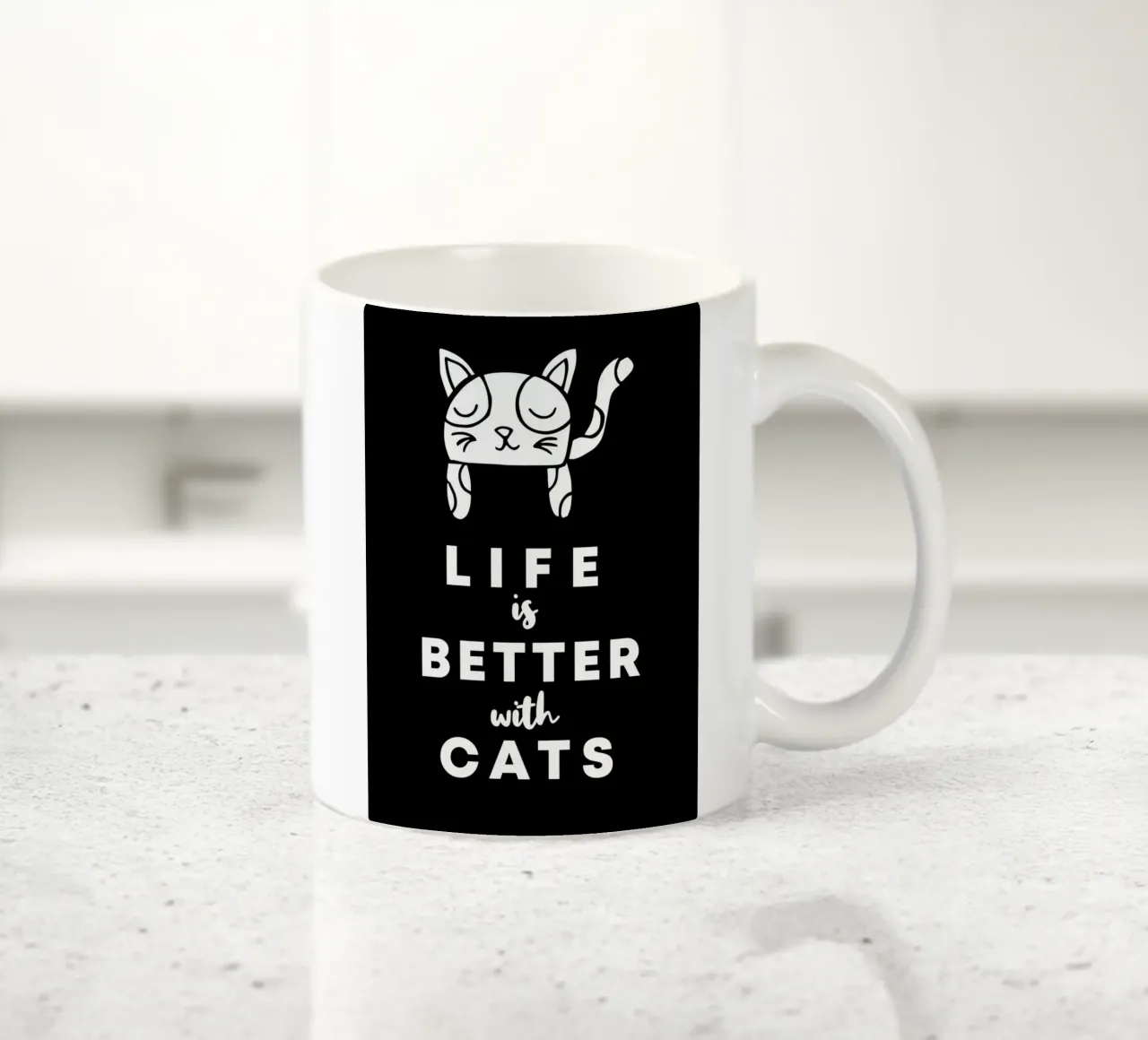 Gatti La vita è migliore 10 tazza in ceramica da Bartosz Powalka