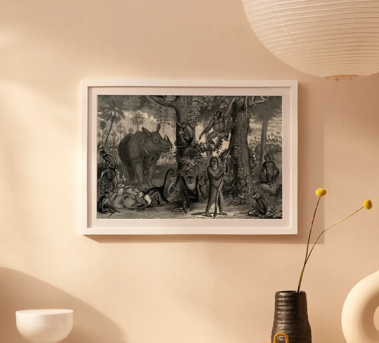 Jungle Family poster con telaio in plastica da Astër