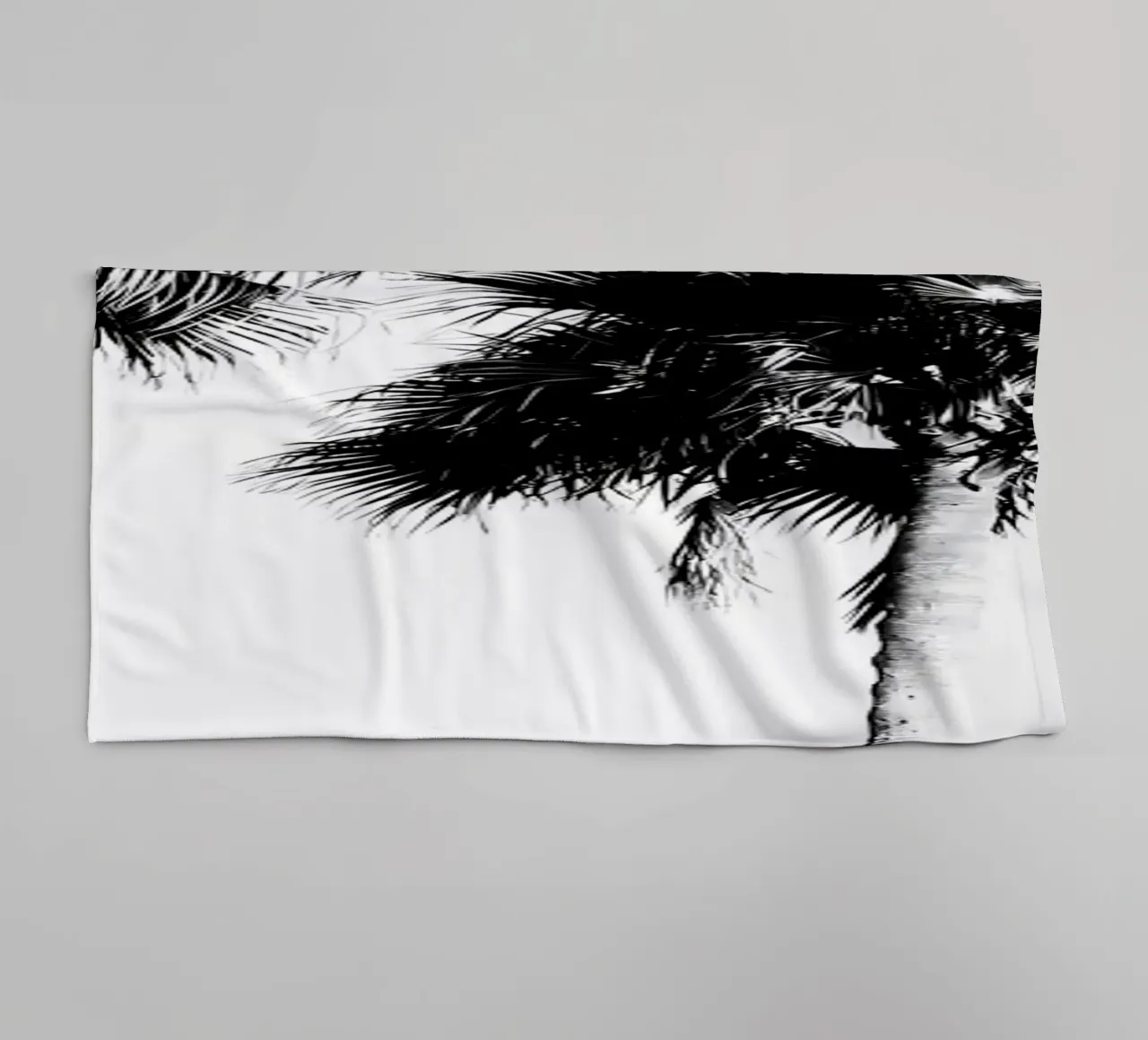 Palm Trees Black White 5 towel by Matthew Katz