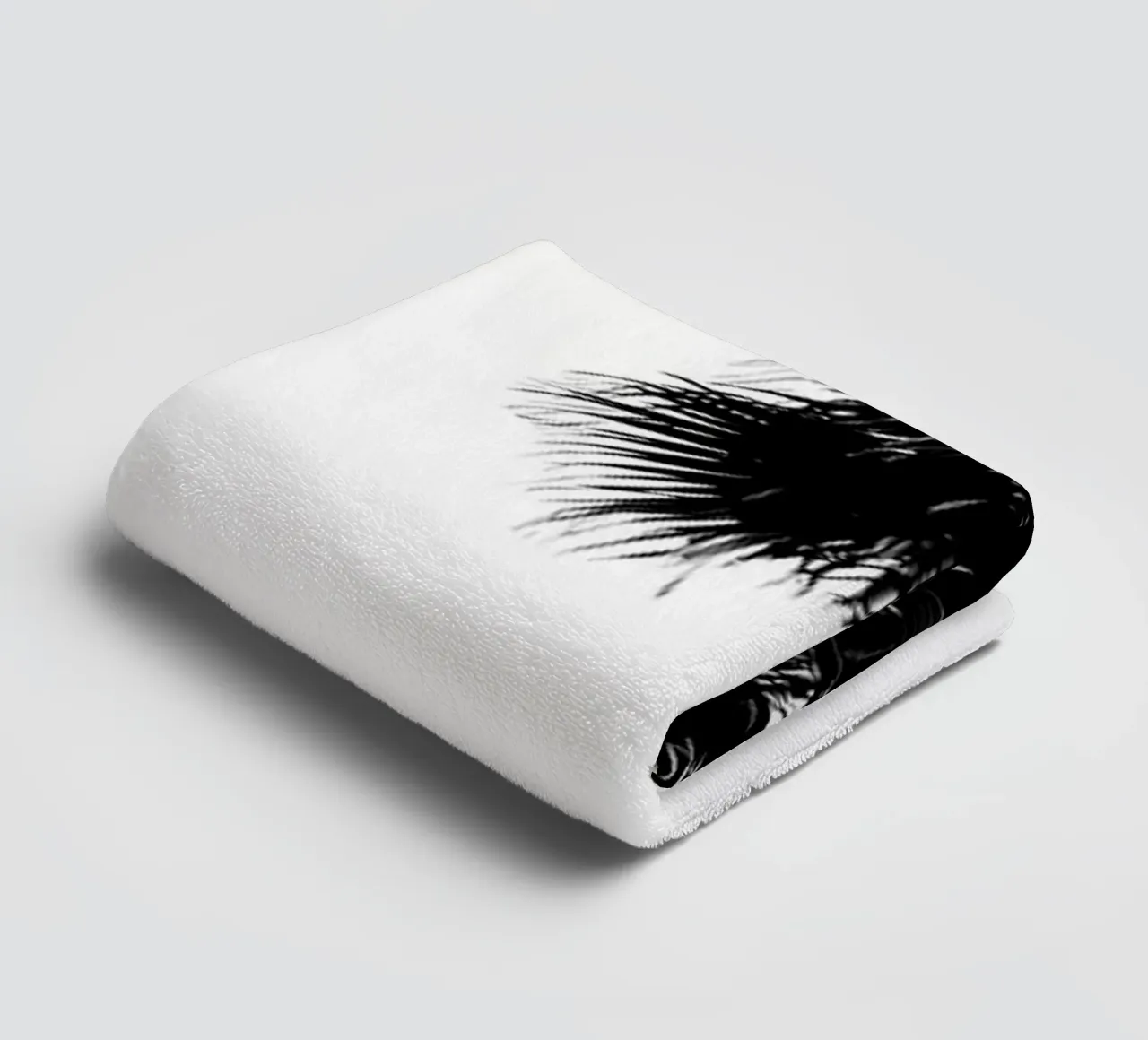 Palm Trees Black White 5 towel by Matthew Katz