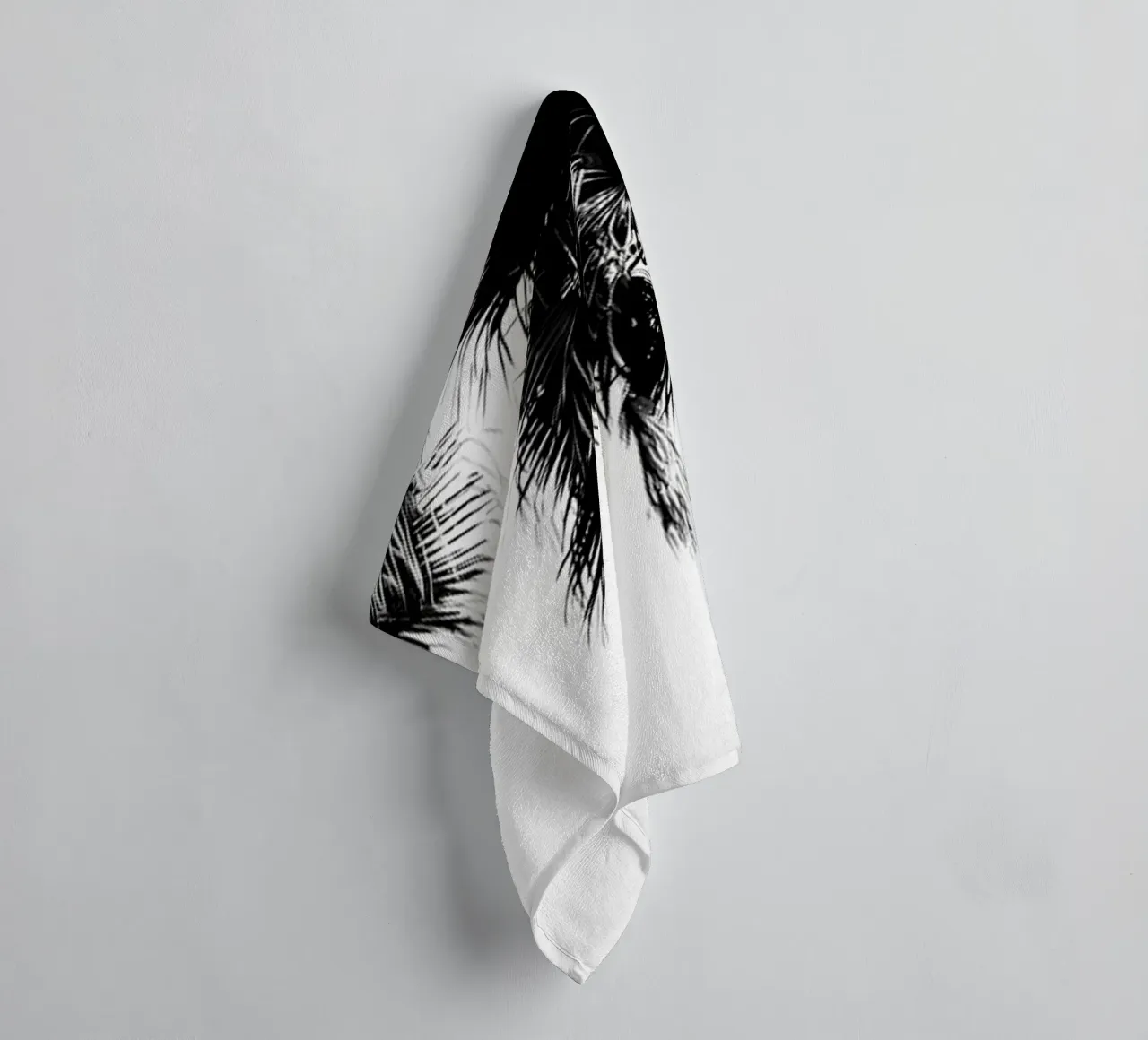 Palm Trees Black White 5 towel by Matthew Katz