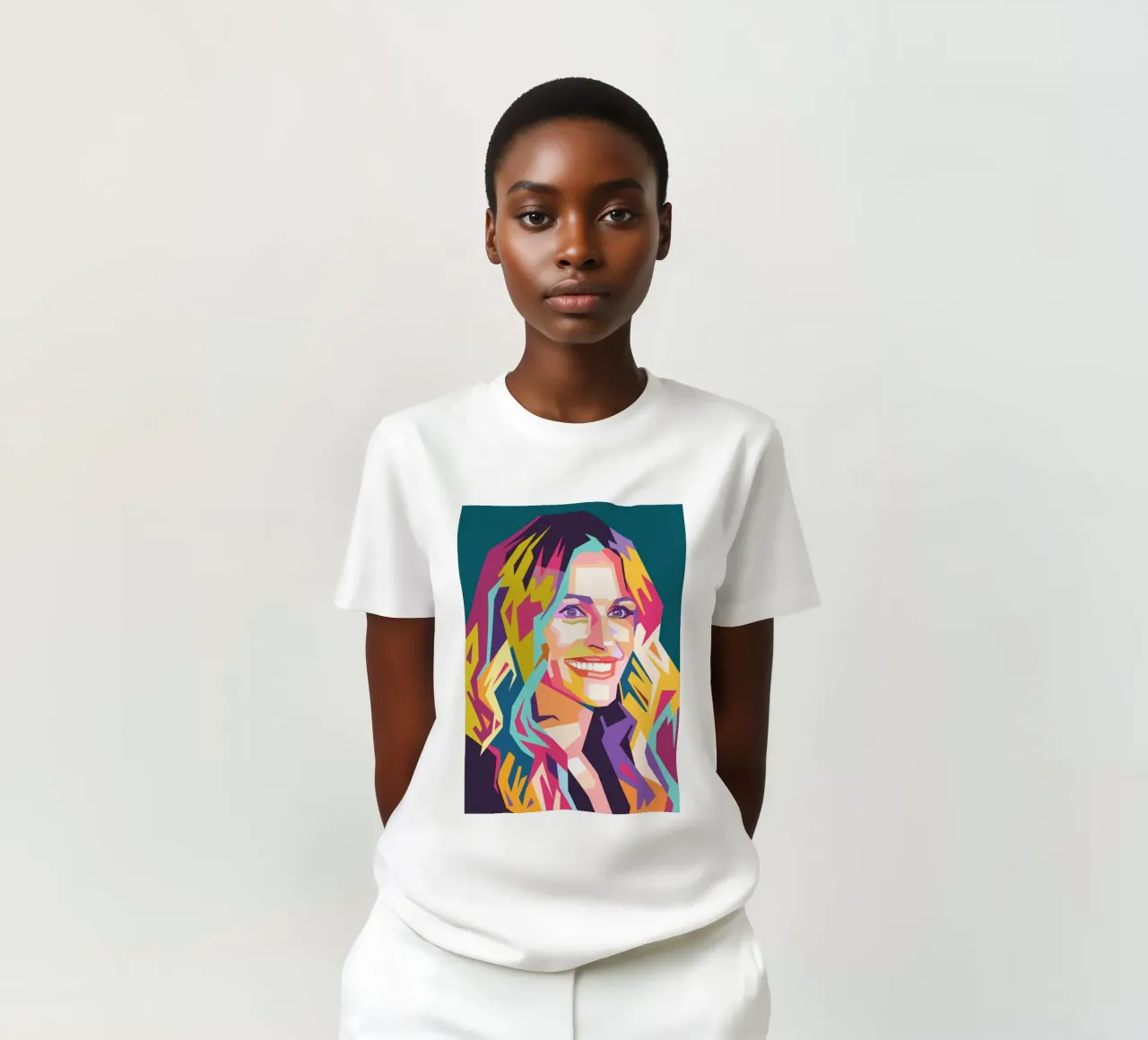 Ritratto pop art di Julia Roberts t-shirt da Hantamrata