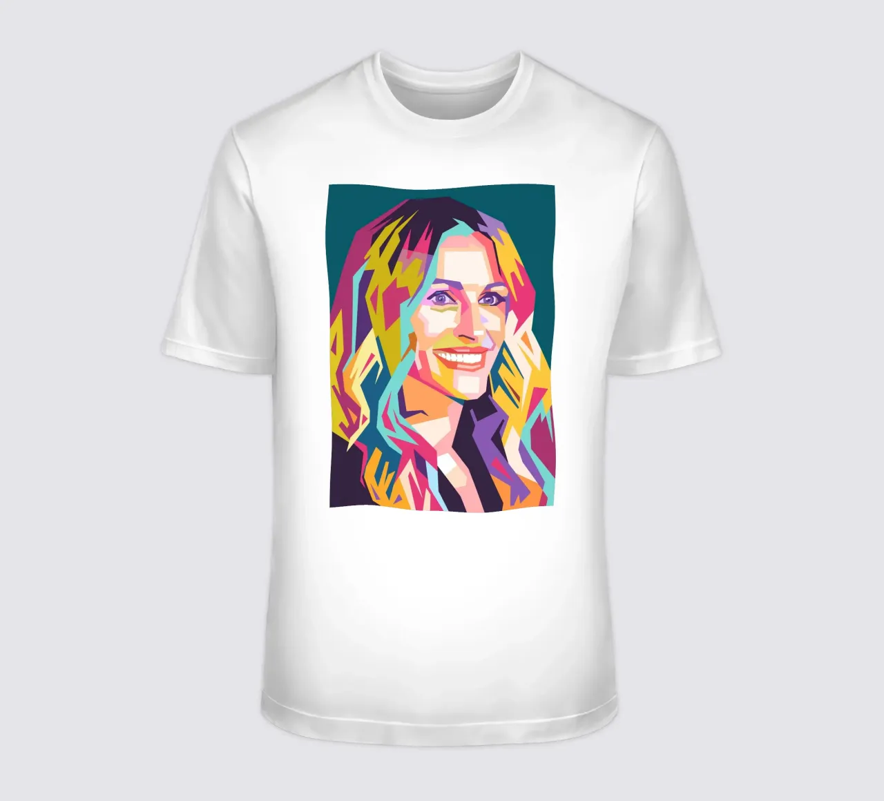 Ritratto pop art di Julia Roberts t-shirt da Hantamrata