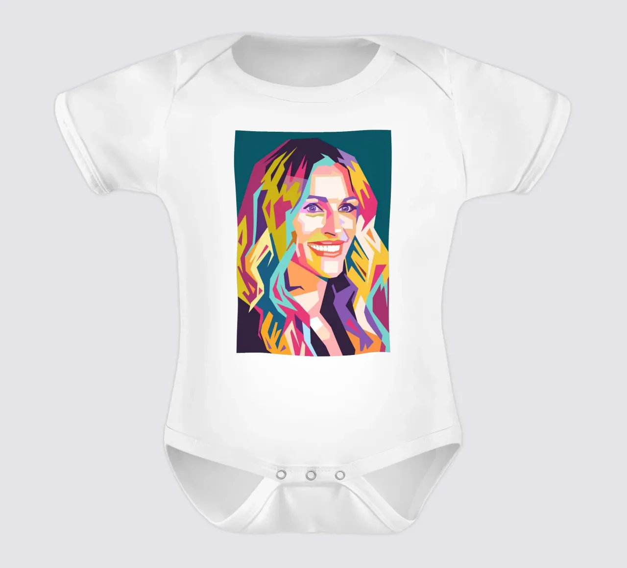 Ritratto pop art di Julia Roberts body neonato maniche corte da Hantamrata