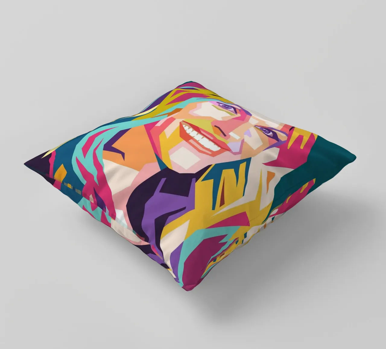 Ritratto pop art di Julia Roberts cuscino da Hantamrata