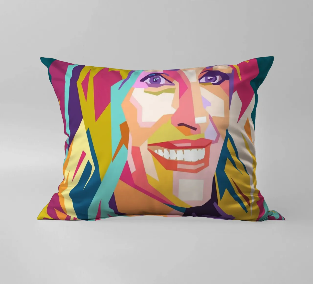 Ritratto pop art di Julia Roberts cuscino da Hantamrata