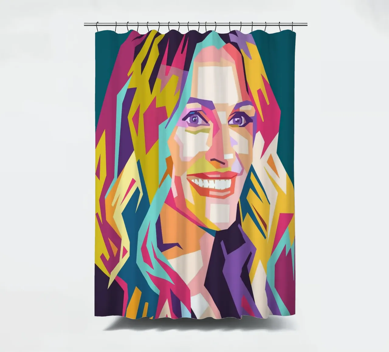 Ritratto pop art di Julia Roberts tenda da doccia da Hantamrata