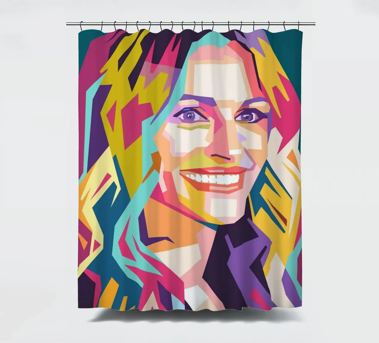 Ritratto pop art di Julia Roberts tenda da doccia da Hantamrata
